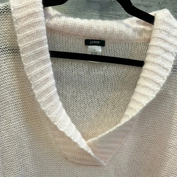 J. Crew dolce shawl collar popover light pink medium mohair wool blend - Picture 5 of 10